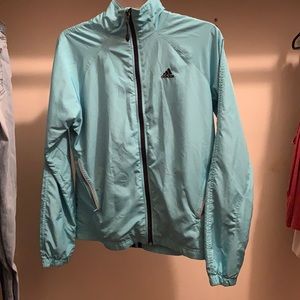 Blue adidas rain jacket